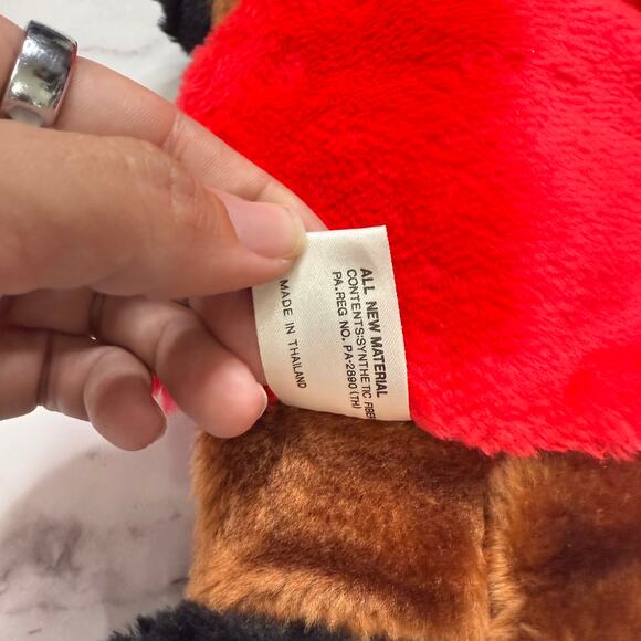 Vintage Santa's Best Reindeer Hand Puppet 15" Christmas Red Nose Plush - Picture 5 of 6